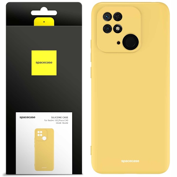Spacecase Silikonfodral För Xiaomi Redmi 10C Poco C40 Yellow