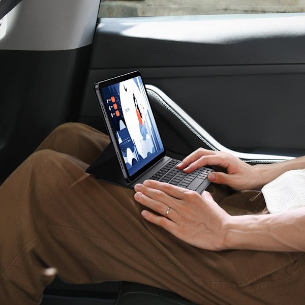 Baseus Brilliance Series Keyboard Case for iPad Pro 12.9 (2022/2021/2020/2019) + USB-C-kabel - Svart