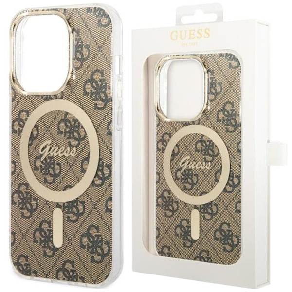 Guess GUHMP14MH4STW-deksel til iPhone 14 Plus 6.7 - brun 4G MagSafe