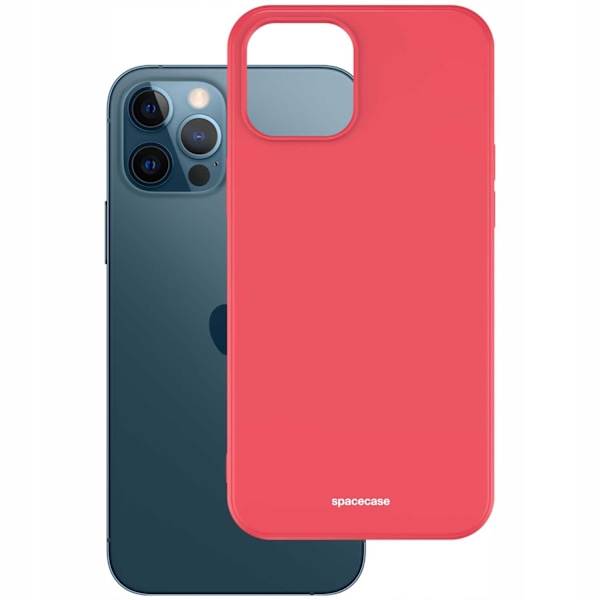 Spacecase Silikonfodral För Iphone 12 Pro Max Rött Skydd