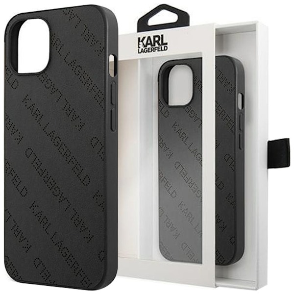 KARL LAGERFELD PERFORERET ALLOVER ETUI TIL IPHONE 13 MINI - SORT
