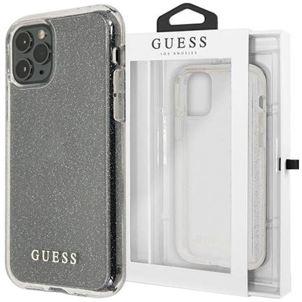 Guess GUHCN65PCGLSI iPhone 11 Pro Max sølv/sølv hardt deksel Glitter