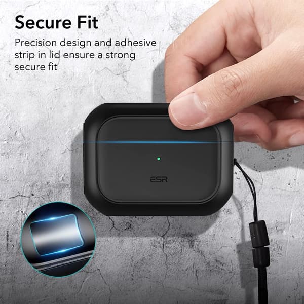 ESR ORBIT HALOLOCK MED MAGSAFE TIL APPLE AIRPODS PRO 1/2 - SORT