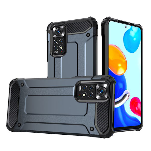 Hybrid Armor pansret hybriddeksel for Xiaomi Redmi Note 11S / Note 11 blå