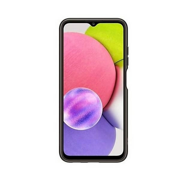 Fodral Samsung EF-QA038TB A03s A038 Soft Clear Cover svart/svart
