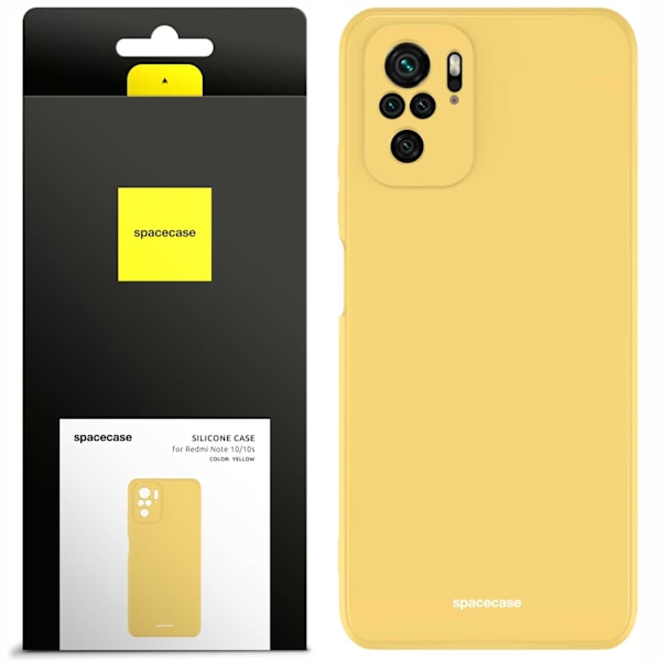 Spacecase Silikonfodral För Xiaomi Redmi Note 10 10S Gul Skydd