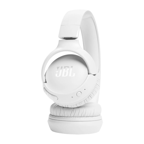 JBL Tune 520BT trådløse on-ear Bluetooth 5.3-hodetelefoner - hvite