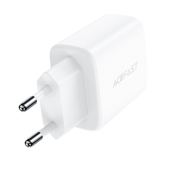 ACEFAST HURTIG NETVÆRKSLADER USBC/USB 20W PPS PD QC3.0 AFC FCP HVID