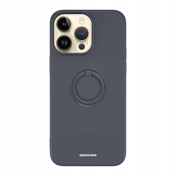 Spacecase Silikonecase Ring För Iphone 14 Pro Max Svart