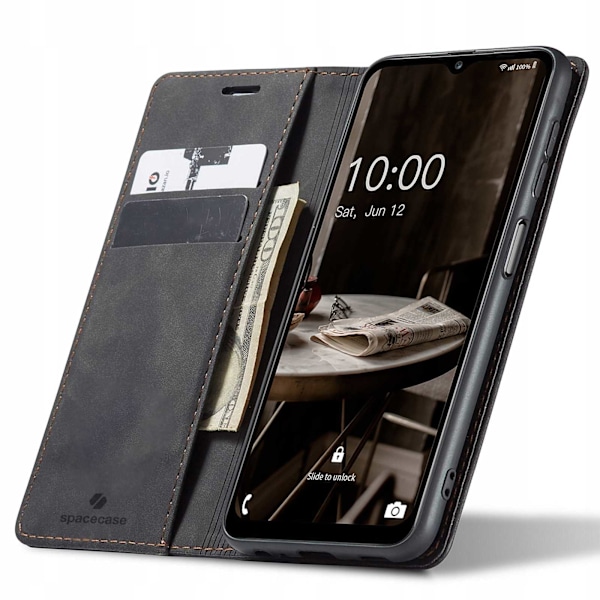 Spacecase Fodral Pålbockskydd För Samsung Galaxy A14 5G Svart