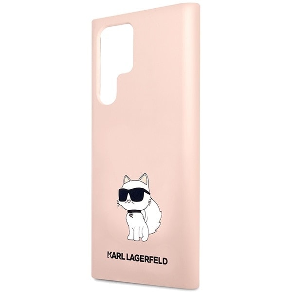 Karl Lagerfeld KLHCS23LSNCHBCP S23 Ultra S918 Hard Case - Rosa Silikon Choupette