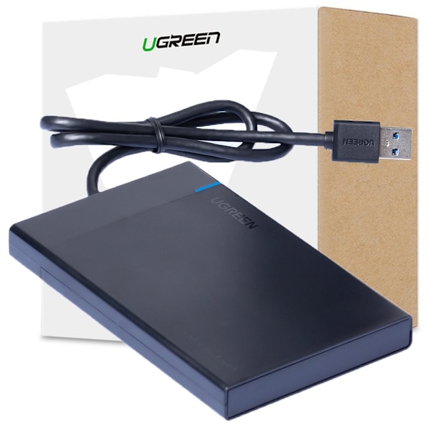 Ugrønt adapterdeksel for SATA 2.5 5TB USB 3.0 disk svart (US221)