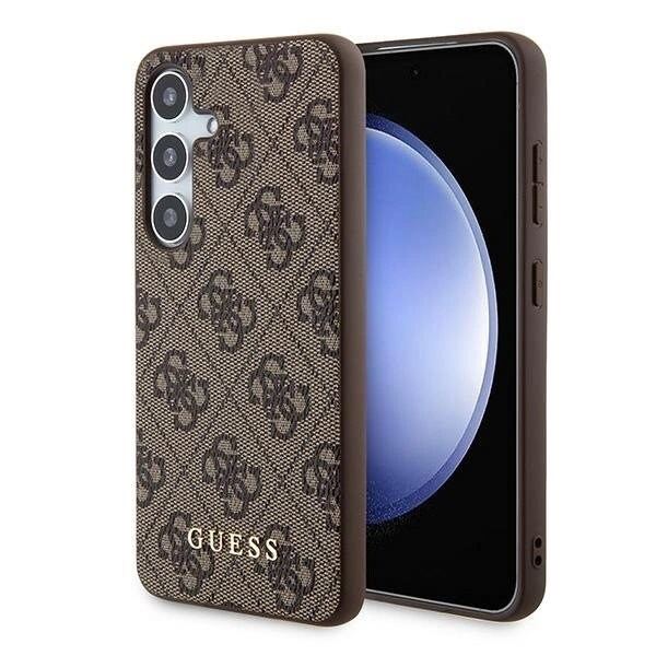 Guess 4G Metal Gold Logo Deksel til Samsung Galaxy S24 - Brun