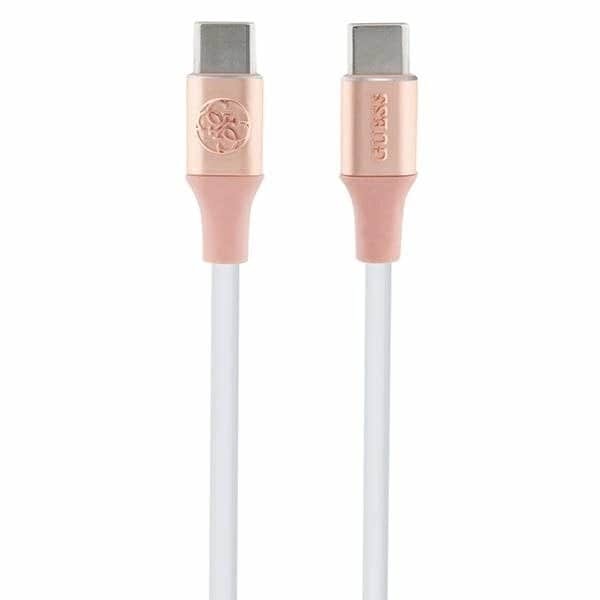 Guess Ebossed Logo USB-C / USB-C-kabel 1,5 m hurtiglading - rosa