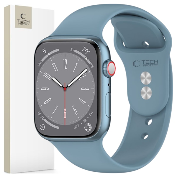 TECH-PROTECT SILIKONE APPLE WATCH 4 / 5 / 6 / 7 / 8 / 9 / SE / ULTRA 1 / 2 (42 / 44 / 45 / 49 MM) VINTERBLÅ