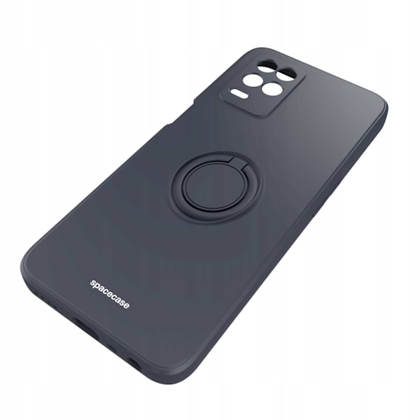 Spacecase Silikonecase Ring För Realme 8 5G Telefon Svart