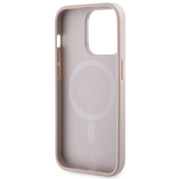 Guess GCube Stripes MagSafe GUHMP14LHGCFSEP-deksel til iPhone 14 Pro - rosa