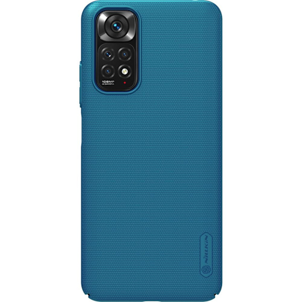 Nillkin Super Frosted Shield-forsterket deksel + stativ for Xiaomi Redmi Note 11S / Note 11 Blue