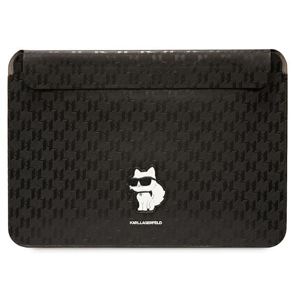 KARL LAGERFELD SAFFIANO MONOGRAM CHOUPETTE ETUI TIL EN 14" BÆRBAR COMPUTER - SORT