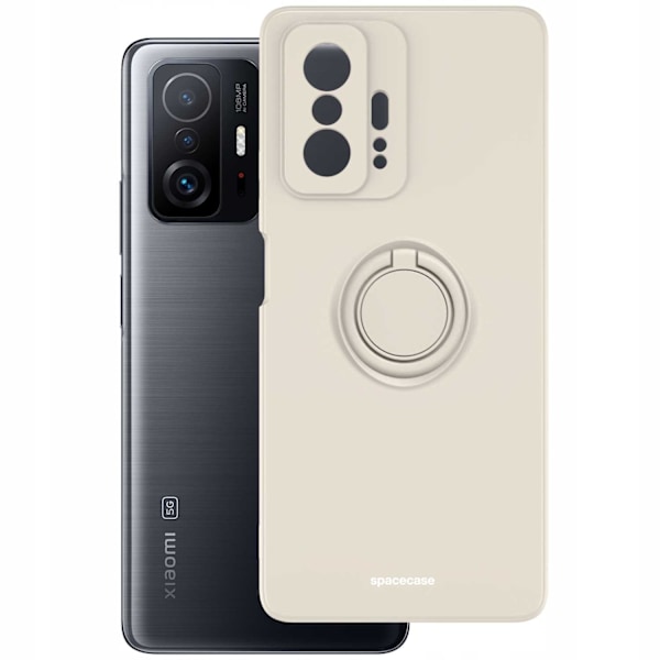 Spacecase Silikon Ringfodral För Xiaomi Mi 11T 11T Pro Bone