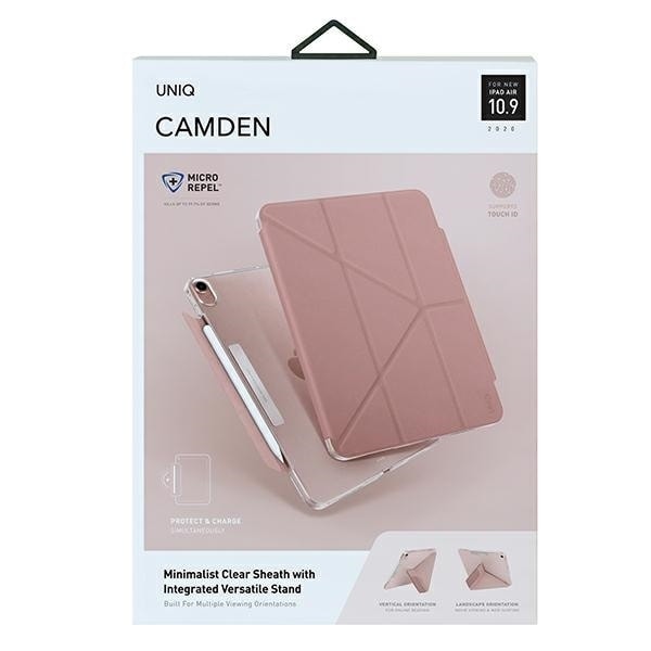 UNIQ-deksel Camden iPad Air 10.9 (2020) rosa/pionrosa Antimikrobiell