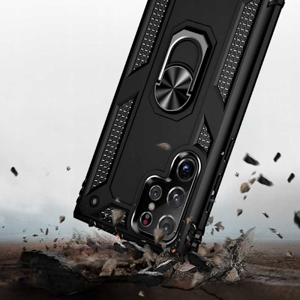 Spacecase Ring Nx-Fodral För Samsung Galaxy S22 Ultra Black