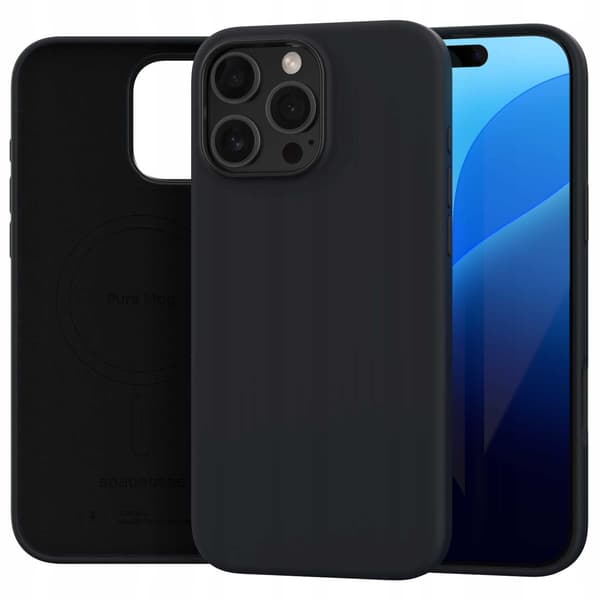 Spacecase Case Cover Till Iphone 16 Pro Max Black För Magsafe