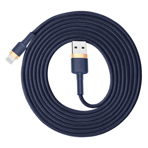 Baseus Cafule USB-A / Lightning 2.4A QC 3.0-kabel 1 m - blått gull