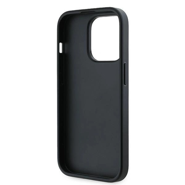 KARL LAGERFELD DIAGONAL QUILTED SCRIPT COVER TIL IPHONE 14 PRO MAX - SORT