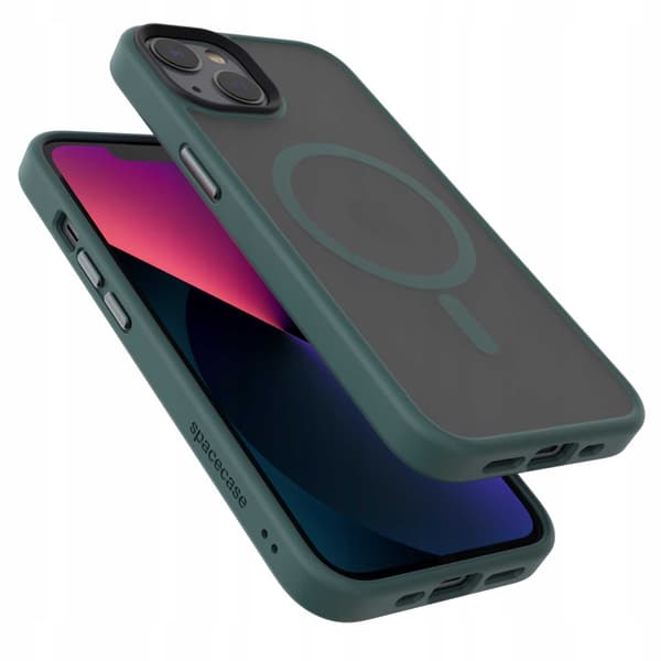 Spacecase Hybrid Case För Iphone 13 För Magsafe Mörkgrön