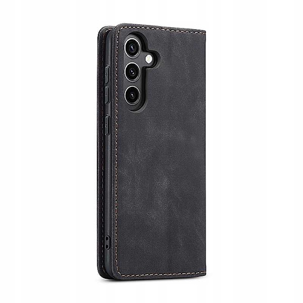 Spacecase Pålbocket Väska Galaxy S24+ Läderfodral Svart