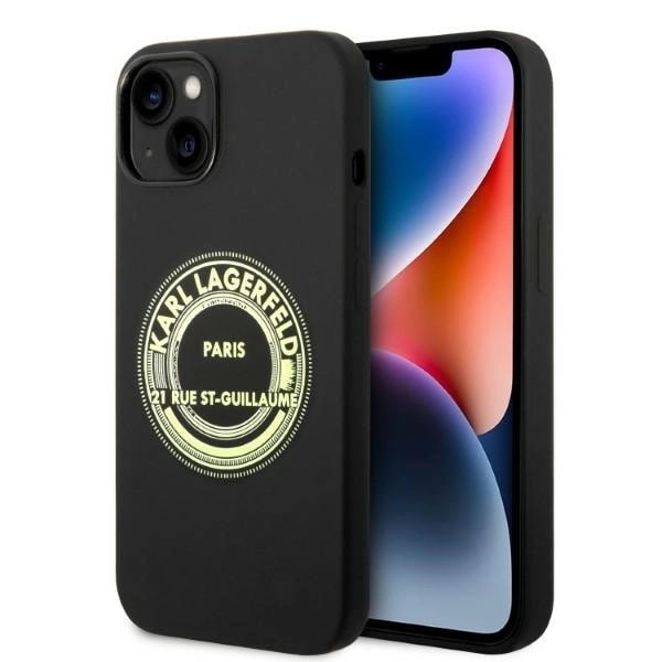 KARL LAGERFELD SILIKONE RSG ETUI TIL IPHONE 14 PLUS - SORT