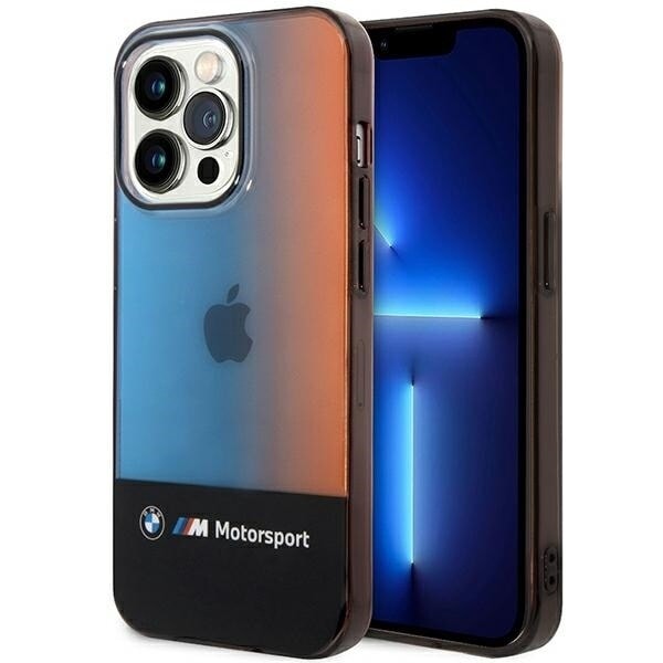 BMW BMHCP14L22HMGK iPhone 14 Pro 6.1 deksel svart/svart Half Tricolor