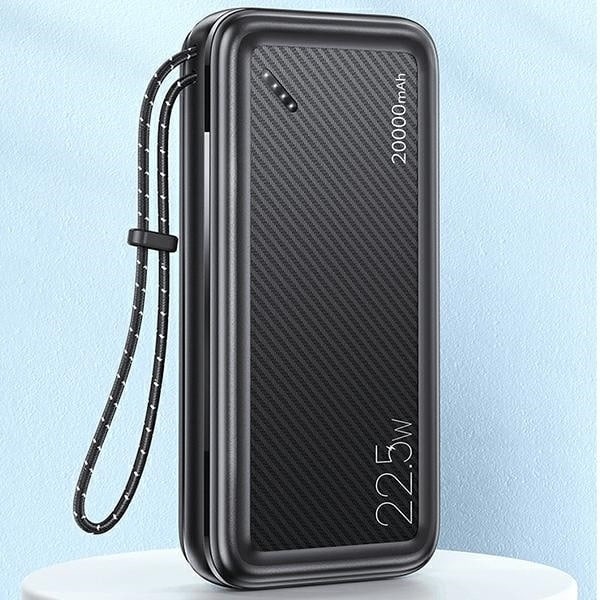 USAMS Powerbank PB60 20000mAh 22,5W 2xQC3.0+PD Snabbladdning svart/svart 20KCD16801 (US-CD168)