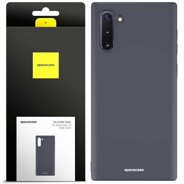 Spacecase Silikonfodral För Samsung Galaxy Note 10 Svart