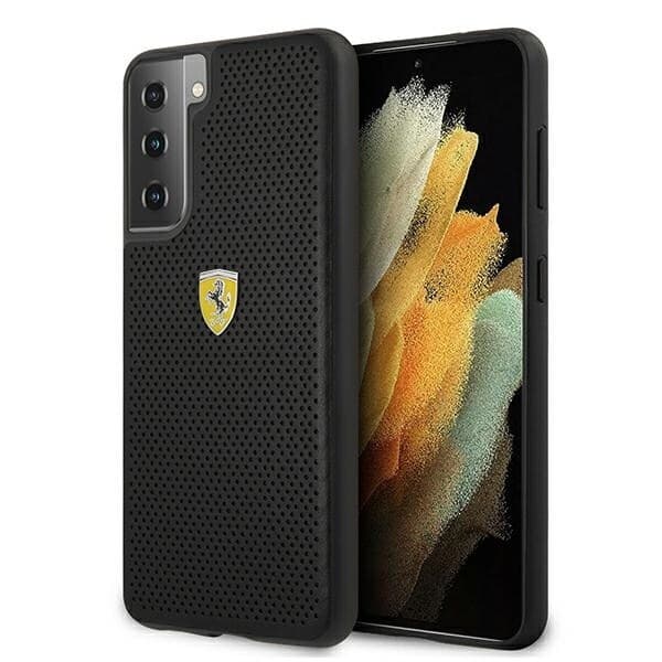 FERRARI ON TRACK PERFORERET ETUI TIL SAMSUNG GALAXY S21+ - SORT