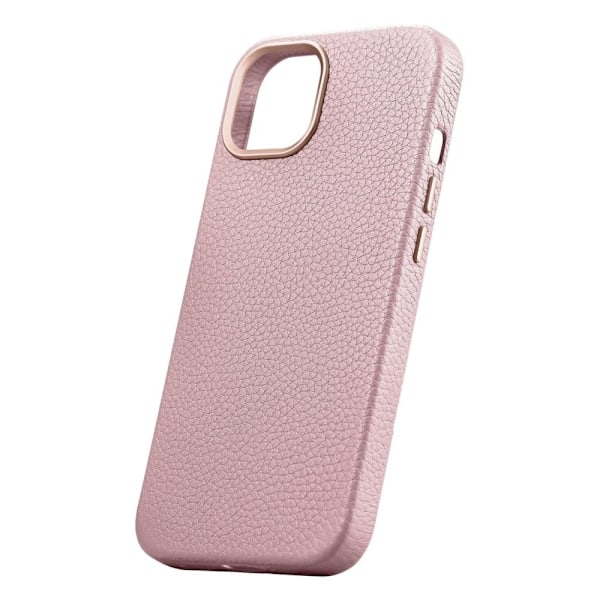 iCarer Litchi Premium Leather Case magnetisk lærveske for iPhone 14 Plus med MagSafe rosa (WMI14220711-PK)