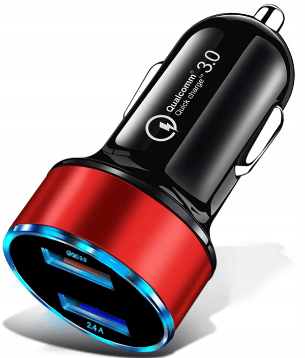 CO2 SNABB BILLADDARE USB QC 3.0 LED BATTERISPÄNNINGSMÄTARE