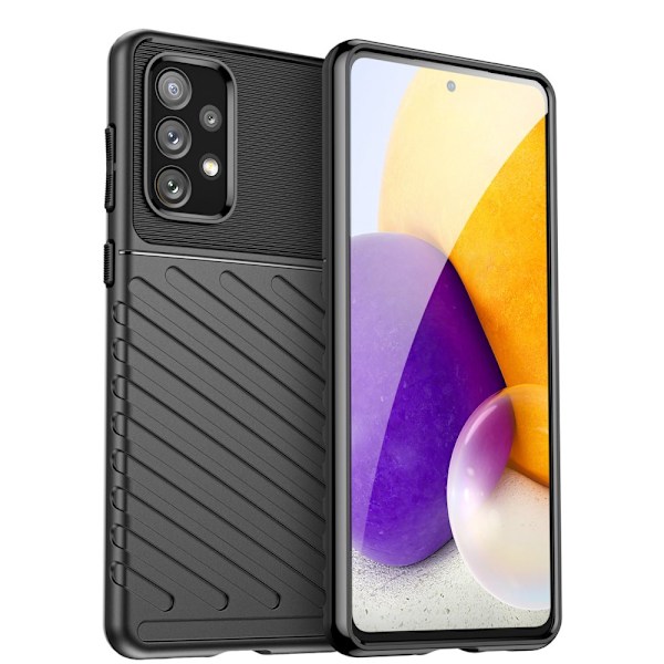 Thunder Case fleksibelt pansret deksel til Samsung Galaxy A73 svart