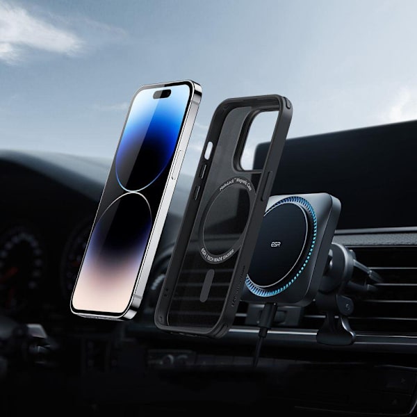 ESR CLASSIC HYBRID HALOLOCK ETUI MED MAGSAFE TIL IPHONE 14 PRO - MAT SORT