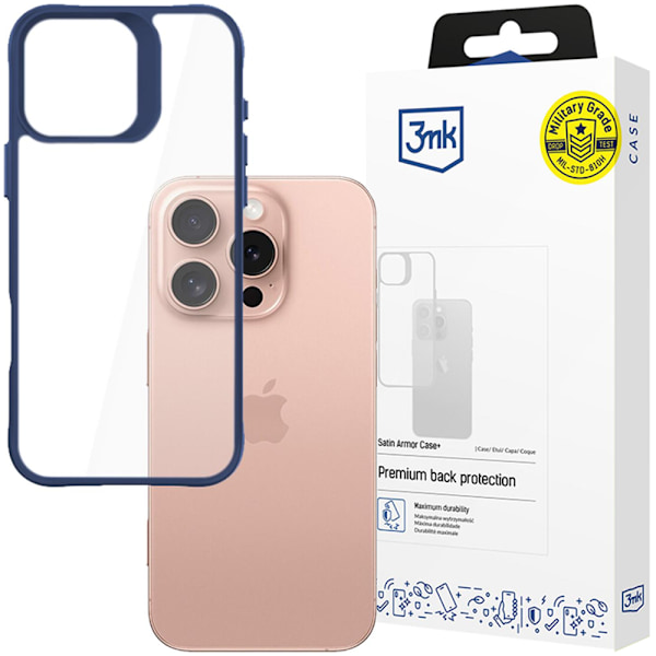 APPLE IPHONE 16 PRO MAX - 3MK SATIN ARMOR CASE+ BLUE