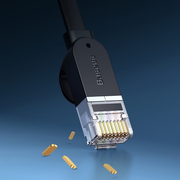 Baseus Speed ​​​​Six platt RJ45 nätverkskabel 1000Mbps 2m svart (WKJS000101)