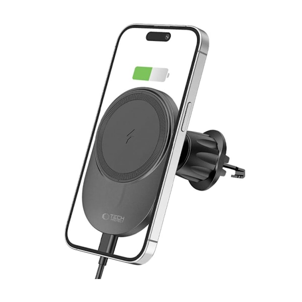 TECH-PROTECT MM15W-V1 MAGNETISK MAGSAFE VENT BILMONTERING TRÅDLØS OPLADER 15W SORT