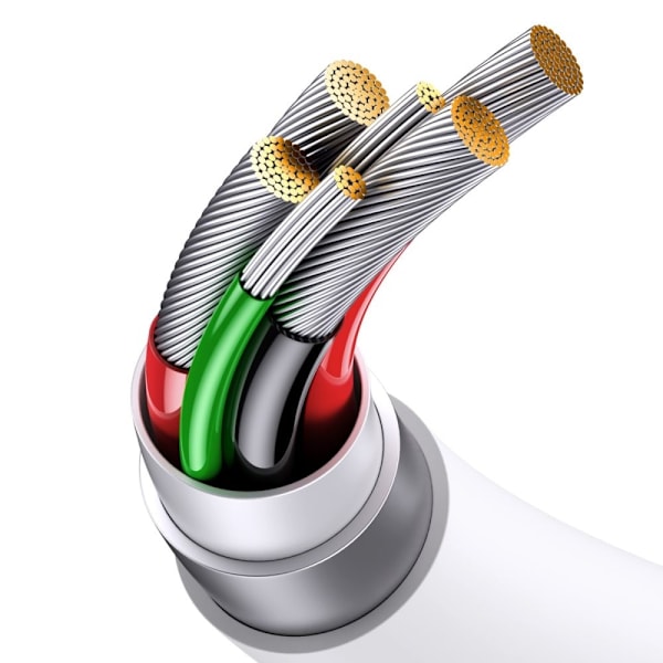 Baseus Superior Series SUPERVOOC USB-A-USB-C-kabel 65W 1m hvit
