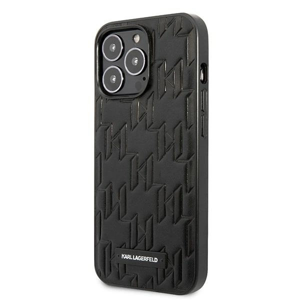 KARL LAGERFELD MONOGRAM PLAQUE COVER TIL IPHONE 13 PRO / IPHONE 13 - SORT