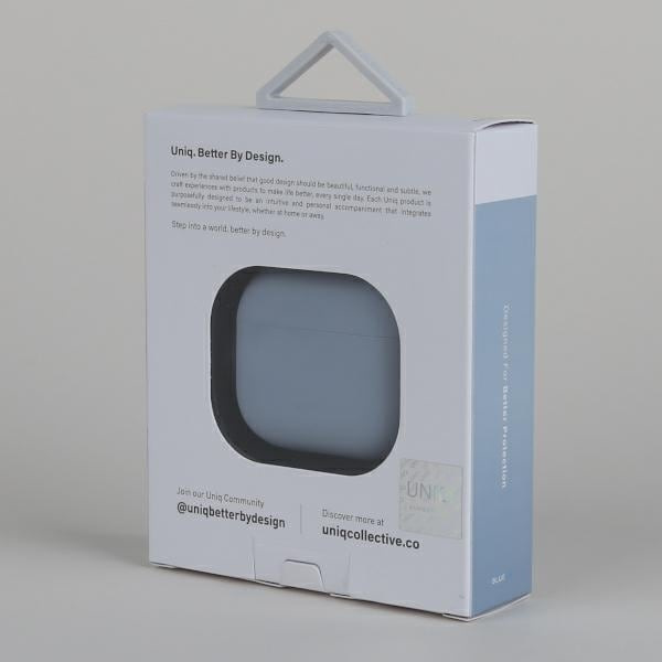 Uniq Lino-deksel for AirPods 3 gen silikonblå/arktisk blå