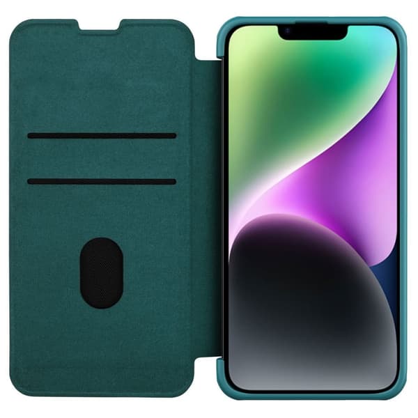 NILLKIN CASE CASE HUSDÆKNING MED FLIP TIL IPHONE 14+ GRØN