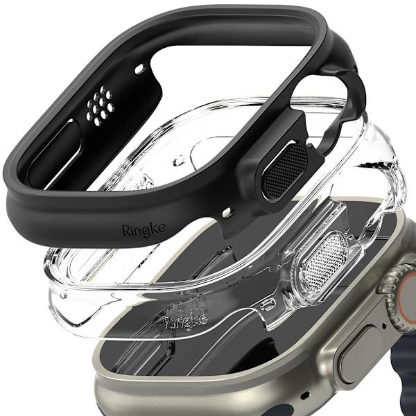 RINGKE SLIM 2-PAK APPLE WATCH ULTRA 1/2 (49 MM) KLART & MAT SORT