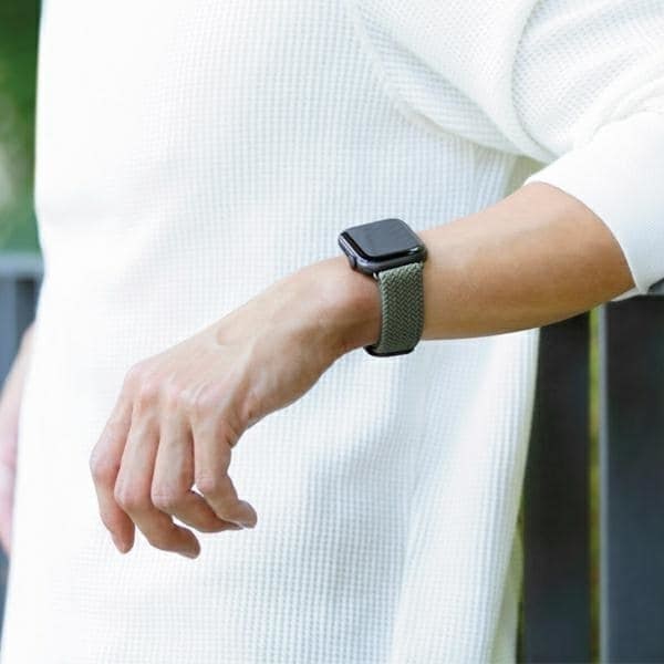 UNIQ Aspen Apple Watch-rem 44/42/45 mm Series 1/2/3/4/5/6/7/8/9/SE/SE2 Flätad blå/oxfordblå