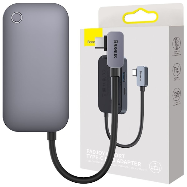 BASEUS UNIVERSAL USB HUB TIL TABLET / SMARTPHONE 6IN1 USB-C MØRKEGRÅ